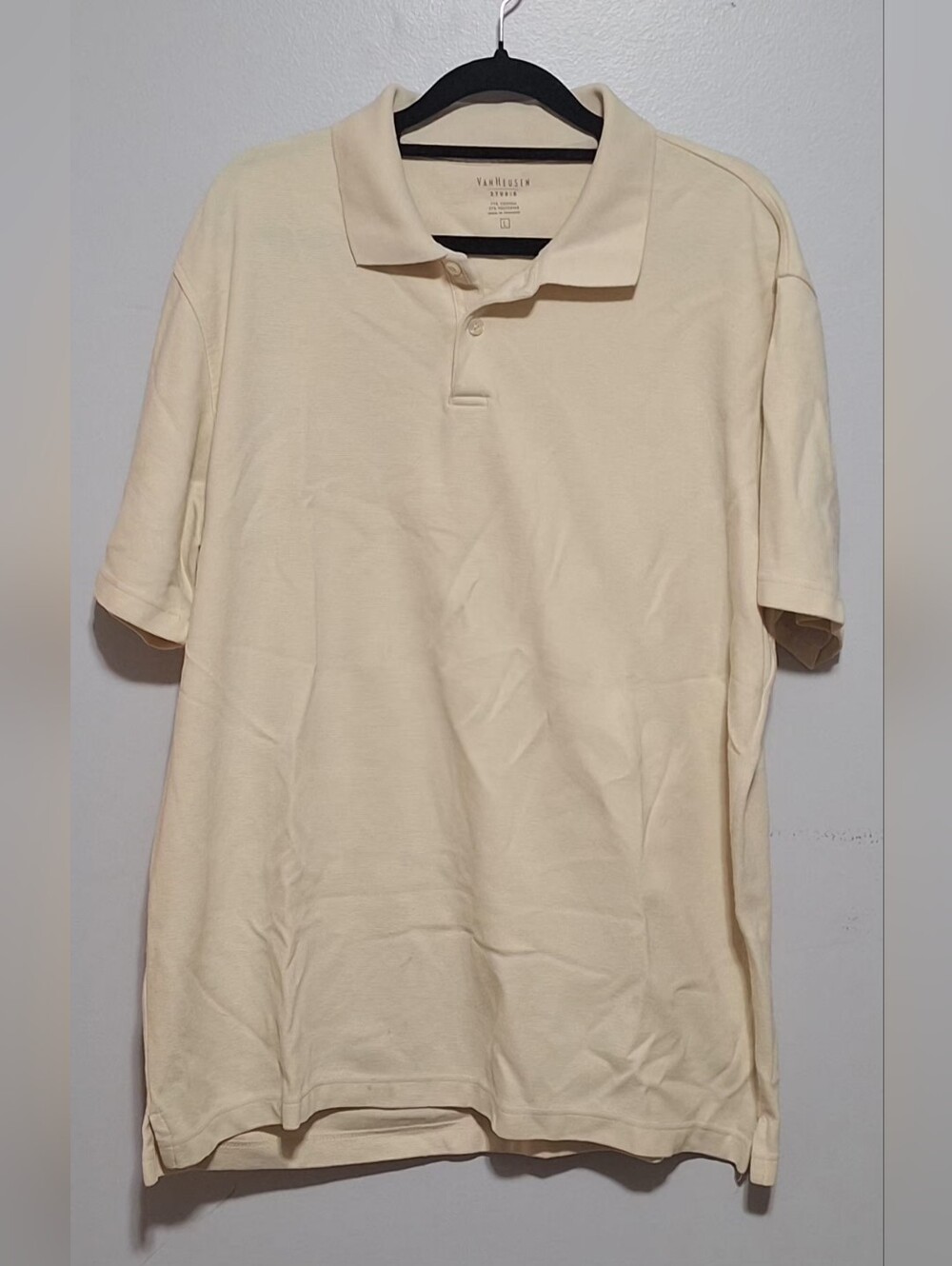 Lrg Van Heusen Men's Light Cream Polo Shirt